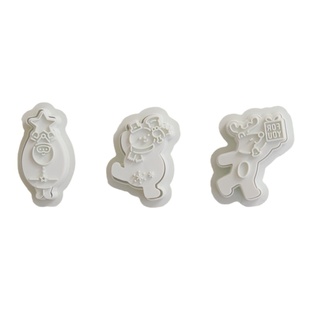 FL日本cotta新年圣诞饼干模具卡通迷你姜饼人曲奇按压烘焙工具