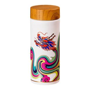 【马年礼物】乾唐轩活瓷杯彩云龙水杯茶杯女士陶瓷杯送礼随手杯