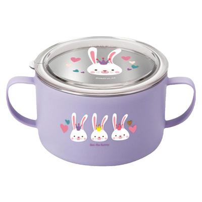 316不锈钢带盖带手柄儿童汤碗