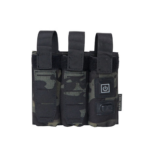 酋长三联恒温弹匣包军迷战术加热气匣IPSC竞技射击快拔套秋冬伴侣
