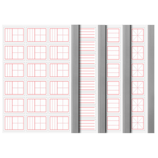杰利小学生修正贴改正贴错字贴拼音田字格米字格英语格错别字修正修改贴涂改贴纸改字贴涂字贴儿童作业修改纸