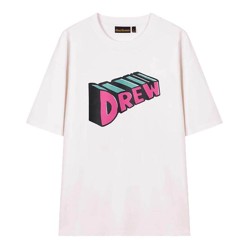 正品drewhouse艺术字母图案T恤