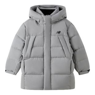 New Balance nb童装儿童男女立领连帽中长款羽绒服外套ND7PF4Z163