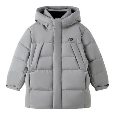 New Balance nb童装儿童男女立领连帽中长款羽绒服外套ND7PF4Z163