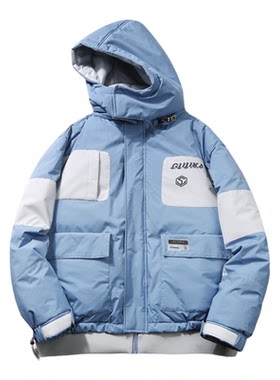 GUUKA嘻哈反光工装加厚羽绒服