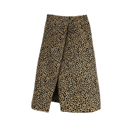 JACQUESWEI雪尼尔虎斑半裙