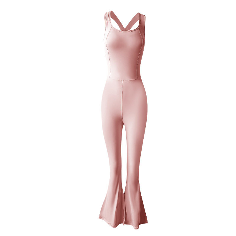 时尚空中交叉美背瑜伽服连体衣女