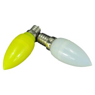 蜡烛灯泡LED黄暖白光节能小螺口1W灯泡供佛财神长明波灯小夜灯泡