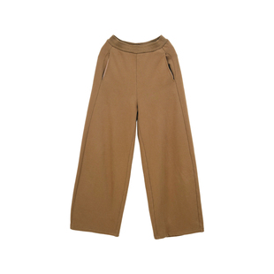 忘城H1453座/有光的日子/冬全棉拉毛加绒加厚暖卫裤直筒休闲长裤