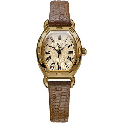 聚利时小众复古酒桶形女士手表