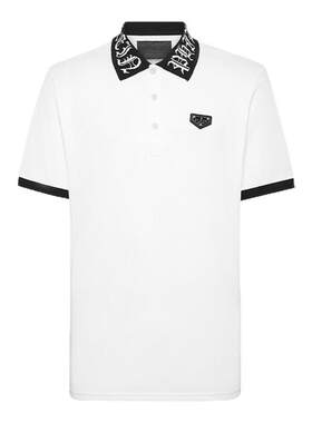 PHILIPP PLEIN 男士Gothic Plein短袖polo衫