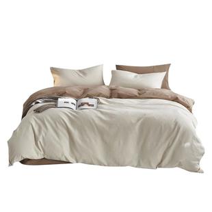 无印良品高档A类全棉磨毛床上四件套2025纯棉被套床笠床单三件套