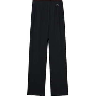 IT AMBUSH女装合身直筒裤长裤新款酷感利落针织边饰休闲裤001SXM