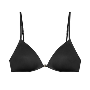 隐形美背内衣女夏薄款小胸无肩带挂脖前扣露背无钢圈吊带礼服文胸