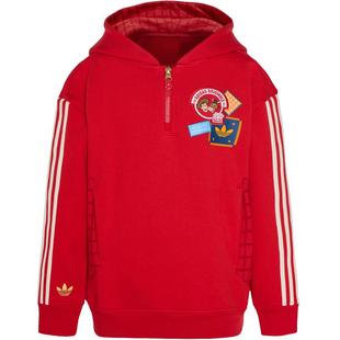 阿迪达斯童装男童26新年款迪士尼联名儿童加绒连帽套头卫衣KS3167