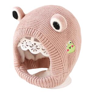 宝宝帽子春夏季防风保暖时尚外出护耳套头帽男宝女宝可爱针织帽