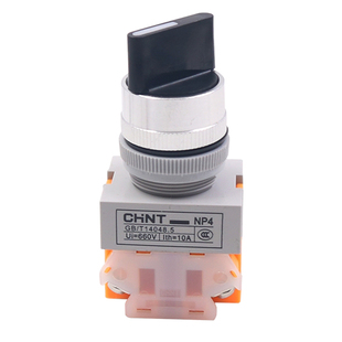 正泰旋转按钮三位旋钮三档自锁开关触点22mm二常开NP4-20X/3启动B