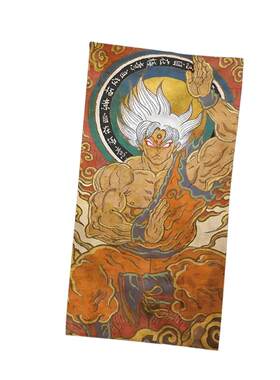 龙珠水墨风孙悟空大魔王儿童游泳巾定制印花毛巾卡通创意毛巾洗澡