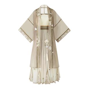 云藏月绣暮春原创宋制绣花褙子齐腰褶裙汉服女装秋款季新中式国风