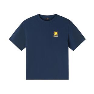 RIC菠萝头刺绣黑色短袖T恤男生夏季新款潮牌宽松情侣装速干半袖女