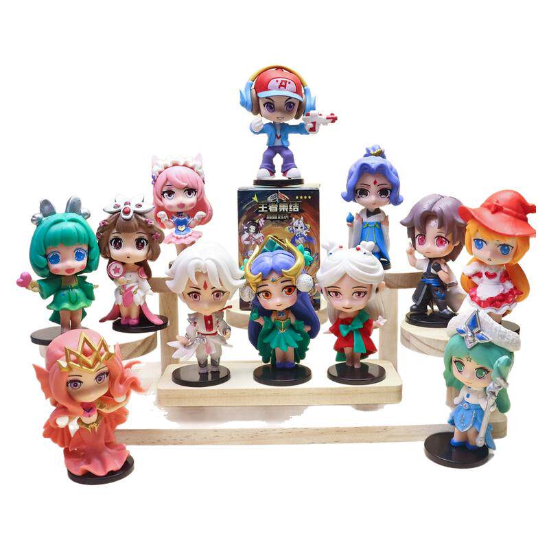 新款王者手办盲盒儿童玩具卡通模型摆件英雄拿五杀连胜