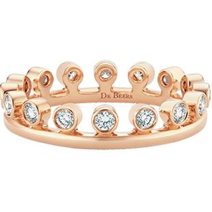 [新年礼物]De Beers 戴比尔斯 Dewdrop 露珠18K玫瑰金单层戒指