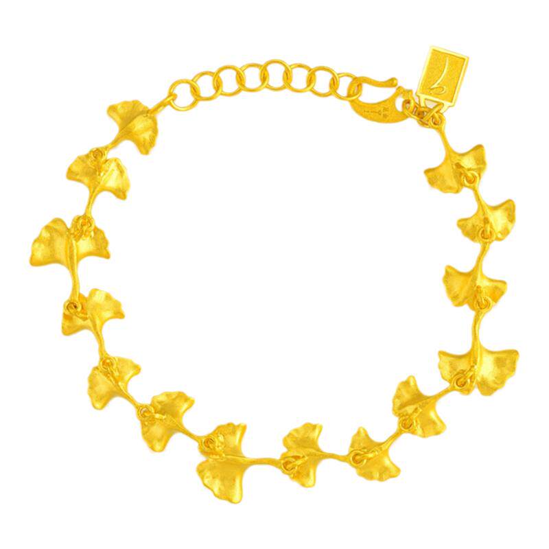 justgold镇金店银杏手链