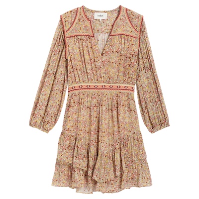 【杨采钰同款】bash春季度假风法式连衣裙v领碎花连身裙1E25LOLY