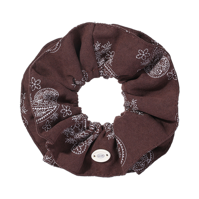 韩系咖色腰果花双层大肠发圈