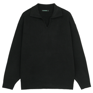 【含羊毛】BD健美站复古巴恩风毛衣男老钱风针织衫纯色内搭打底衫