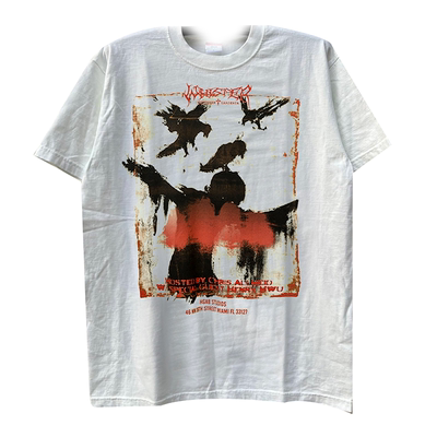 Morbid Angel病态天使乐队泼墨质感暗黑插画高级vintage古着半袖