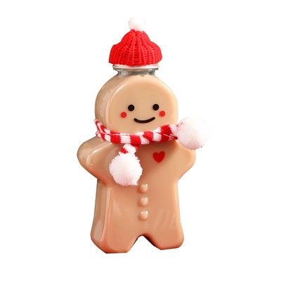 饮料瓶圣诞节姜饼人奶茶一次性