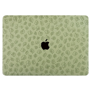 四叶草压纹皮革绿Mac壳苹果电脑保护套适用于macbookprom113保护壳笔记本macm2air13macbookpro16寸外壳