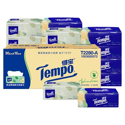 得宝4层16包抽纸巾杉青果木