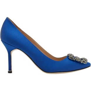 【新年礼物】MANOLO BLAHNIK玛诺洛/MB女鞋HANGISI钻扣高跟婚鞋