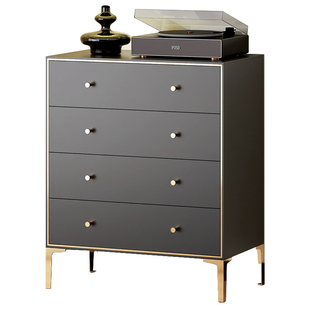 空云家用钢制现代铁艺四斗柜客厅卧室阳台收纳柜子靠墙落地储物柜