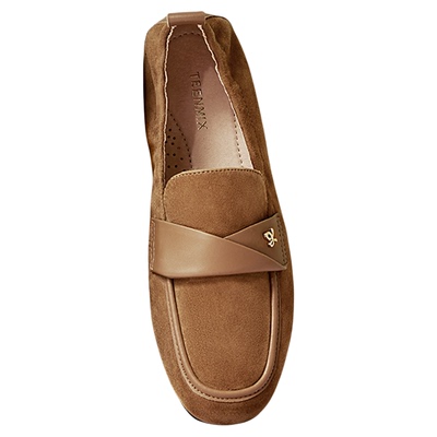 天美意复古英伦乐福鞋休