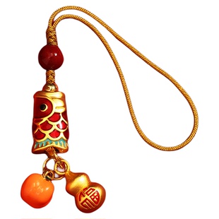 【杭州灵隐正品】国风好运锦鲤招财手机链上岸挂件汽车钥匙链礼物