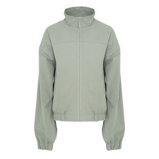 WellD 高阶时髦!Unisex立领休闲工装外套女经典松弛休闲夹克上衣