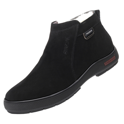 加大码棉皮鞋真皮羊毛保暖冬季