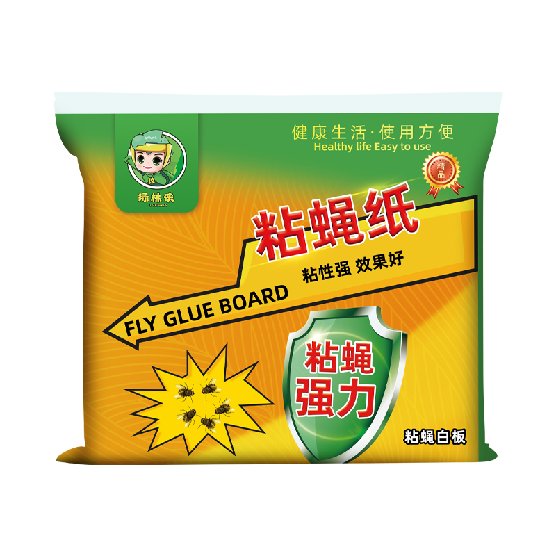 苍蝇贴强力粘蝇纸消灭蝇子粘蝇板蚊子驱赶捕捉神器商用饭店一扫光