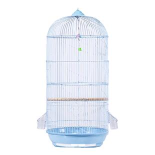 虎皮鹦鹉鸟笼子牡丹大号观赏别墅笼玉鸟文鸟珍珠大号铁艺金属圆笼