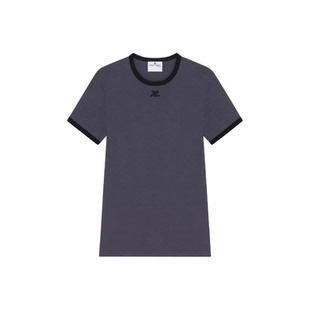 COURREGES古未界 徽标圆领短袖 T恤 女款 黑色