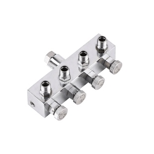 气泵金属转换田宫郡士喷笔不锈钢转接头1转3转4接头带风量调节