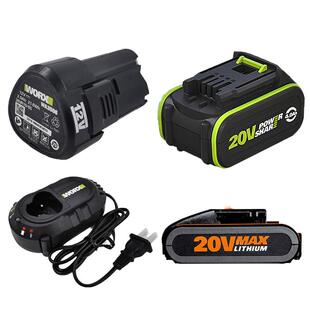 20伏进口锂电电池通用WORX锂电平台大脚板小脚板充电器12V