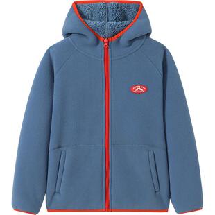 拓路者儿童加绒保暖外套男童春秋外套摇粒绒加厚衣服中大童抓绒衣