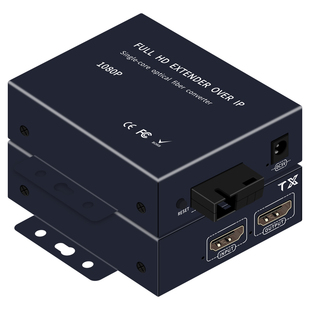 HDMI光端机4K光纤延长高清USB鼠标键盘光纤收发器音视频信号转换头延长器1080P单模单纤20公里投屏传输连接器