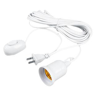 吊灯头带线插头一体E27螺口带线灯头插电带开关灯泡连接线照明灯