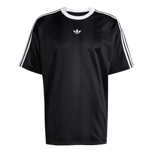 休闲运动圆领短袖球衣男装adidas阿迪达斯官方outlets三叶草