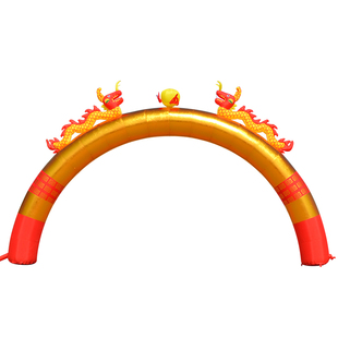 婚庆充气拱门开业庆典气模结婚彩虹门气拱门狮子8/10/12米黄金色